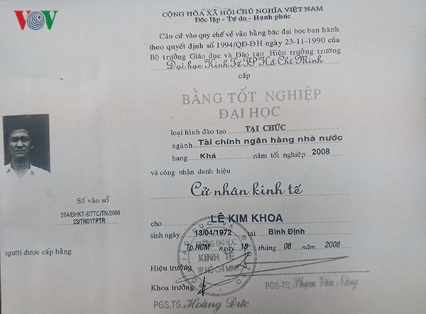 Phát hiện Trưởng ban Tổ chức huyện uỷ Chư Sê dùng bằng đại học giả - 第2张