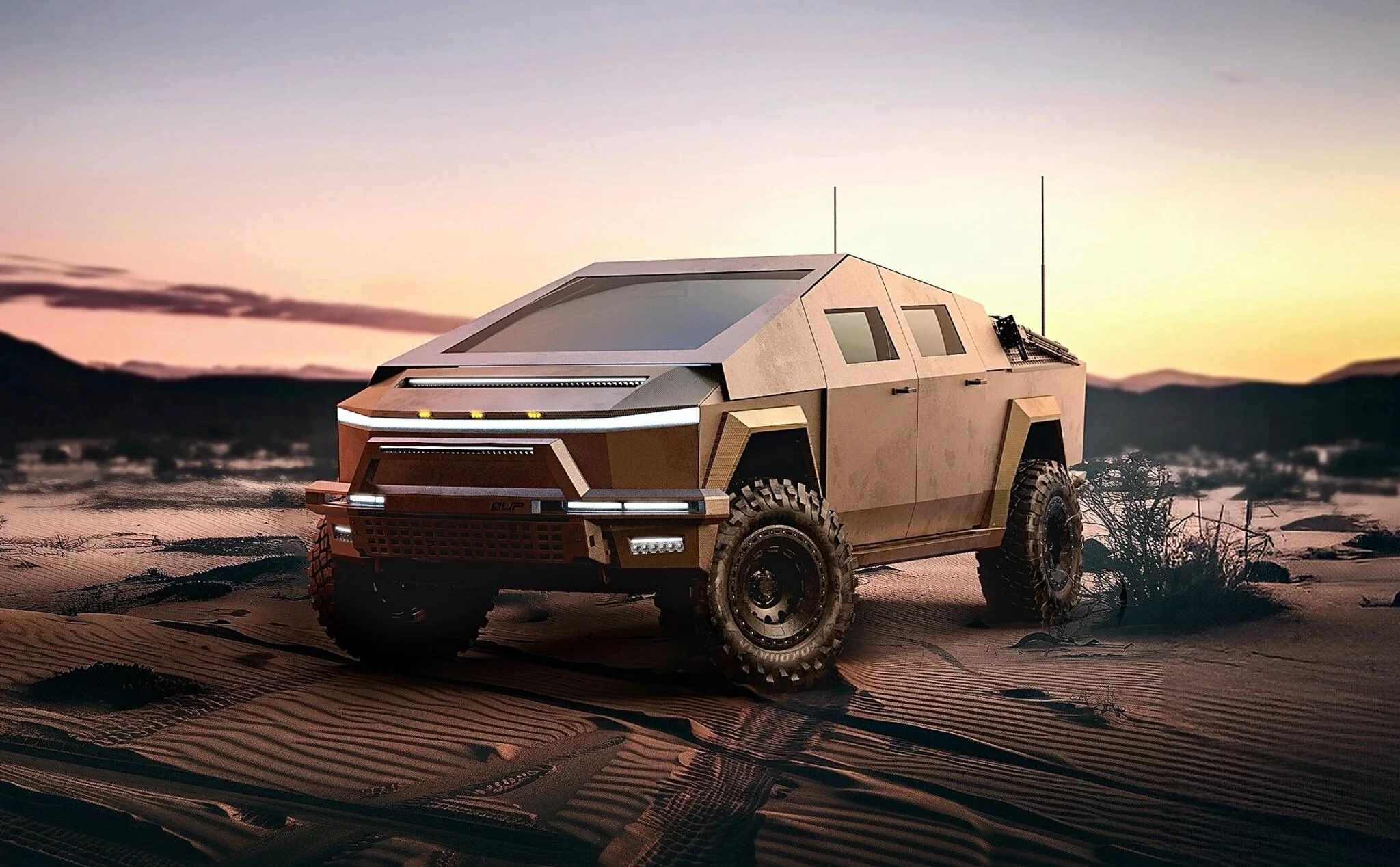 Phiên bản quân sự của xe điện Cybertruck, chống được đạn súng máy - 第1张