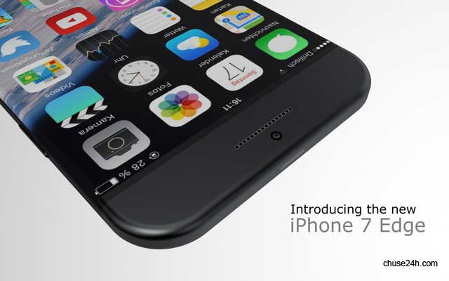 Ngắm concept iPhone 7 Edge màn hình cong không viền cực quyến rũ, trang bị sạc nam châm MagSafe