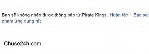 Cách chặn thông báo mời chơi Pirate Kings trên facebook