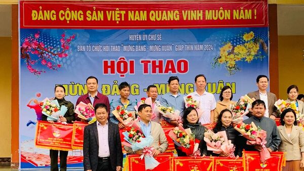 Hơn 550 vận động viên hội thao mừng Đảng-mừng Xuân huyện Chư Sê