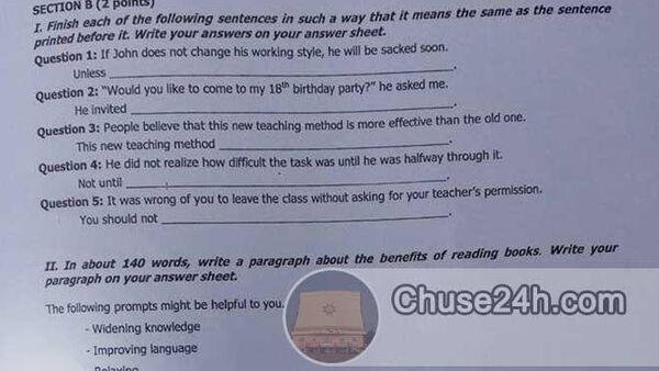 Đề thi và gợi ý lời giải môn tiếng Anh THPT 2015