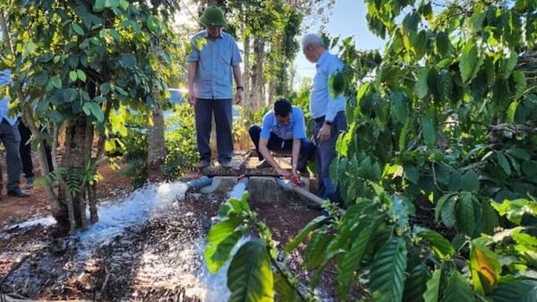 Dự án cấp nước tưới cà phê sắp đưa vào sử dụng