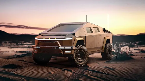 Phiên bản quân sự của xe điện Cybertruck, chống được đạn súng máy