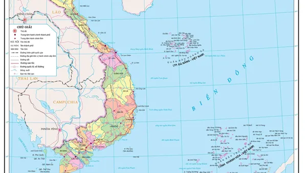 Tải miễn phí bản đồ chuẩn 34 tỉnh, thành mới của NXB Bản đồ